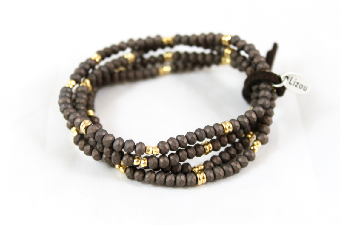 Delicate Matte Crystal Mini Stack Bracelet - BC-026