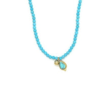 Load image into Gallery viewer, Short and Delicate Mini Turquoise Necklace -French Flair Collection- N2-2185
