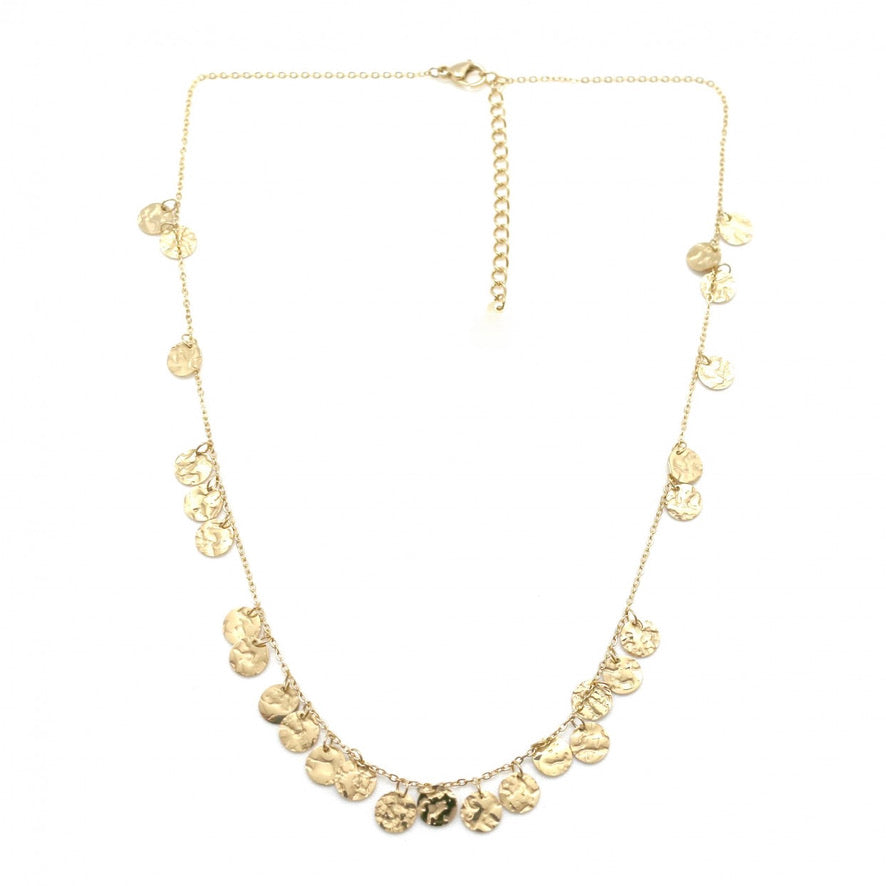 Delicate and Dainty 24K Gold Plate Short Necklace -French Flair Collection- N2-2128