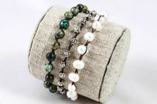 Load image into Gallery viewer, Hand Knotted Convertible Crochet Bracelet, Necklace, or Headband, Semi Precious Stone Mix - WR-045
