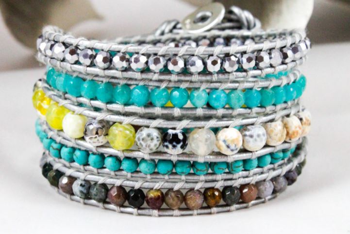 Azure - Turquoise Mix Wrap Bracelet