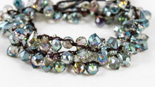 Load image into Gallery viewer, Hand Knotted Convertible Crochet Bracelet, Necklace, or Headband, Crystals - WR-049
