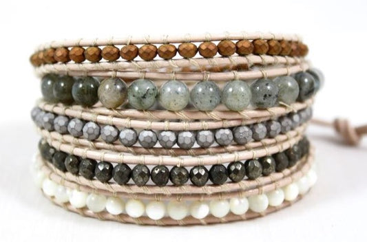 Charlie - Natural Stone Wrap Bracelet