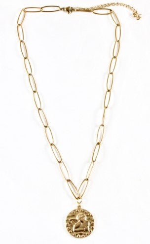 Short 24K Gold Plate Necklace -French Flair Collection- N2-979