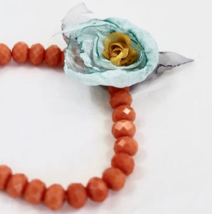 Rust Crystal Flower Bracelet -The Classics Collection- B1-1007