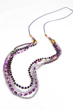 Load image into Gallery viewer, Delicate and Fun Stone and Crystal Layered Stone Necklace -The Classics Collection- N2-637
