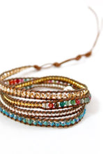 Load image into Gallery viewer, Carnival - Mixed Rainbow Color Crystal Wrap Bracelet
