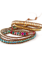 Load image into Gallery viewer, Carnival - Mixed Rainbow Color Crystal Wrap Bracelet
