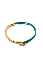 Load image into Gallery viewer, Teal Leather + Gold
