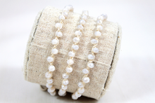 Load image into Gallery viewer, Hand Knotted Convertible Crochet Bracelet, Necklace or Headband, Crystals - WR3-Gardenia
