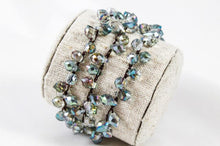 Load image into Gallery viewer, Hand Knotted Convertible Crochet Bracelet, Necklace, or Headband, Crystals - WR-049
