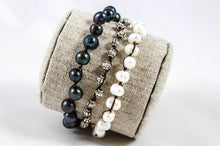 Load image into Gallery viewer, Hand Knotted Convertible Crochet Bracelet, Necklace, or Headband, Freshwater Pearl Mix - WR-046
