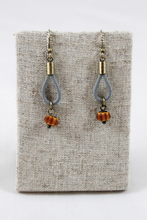 Load image into Gallery viewer, Mini Leather and Crystal Dangle Earrings - E3-207

