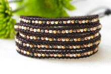 Load image into Gallery viewer, Ash - Mixed Metal Nuggets Wrap Bracelet

