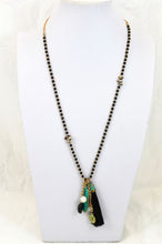 Load image into Gallery viewer, Tassel and Turquoise Long Necklace -The Classics Collection- N2-904
