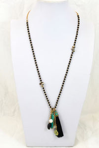 Tassel and Turquoise Long Necklace -The Classics Collection- N2-904