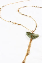 Load image into Gallery viewer, Long Delicate 24K Gold Plate Necklace with Stone Pieces -French Flair Collection- N2-967

