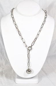 Silver Ball Dangle Chain -French Flair Collection- N2-996