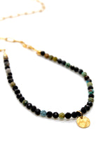 Load image into Gallery viewer, Mini Disc African Turquoise 24K Gold Plate Necklace or Bracelet -French Flair Collection- N2-2250
