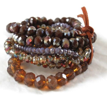 Glass Bead Cluster Bracelet - French Flair Collection - B1-1038