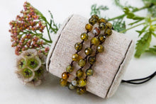 Load image into Gallery viewer, Hand Knotted Convertible Crochet Bracelet, Necklace, or Headband, Semi Precious Stones - WR-016

