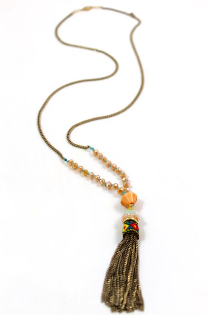 Delicate Tassel Pastel Necklace -The Classics Collection- N2-698