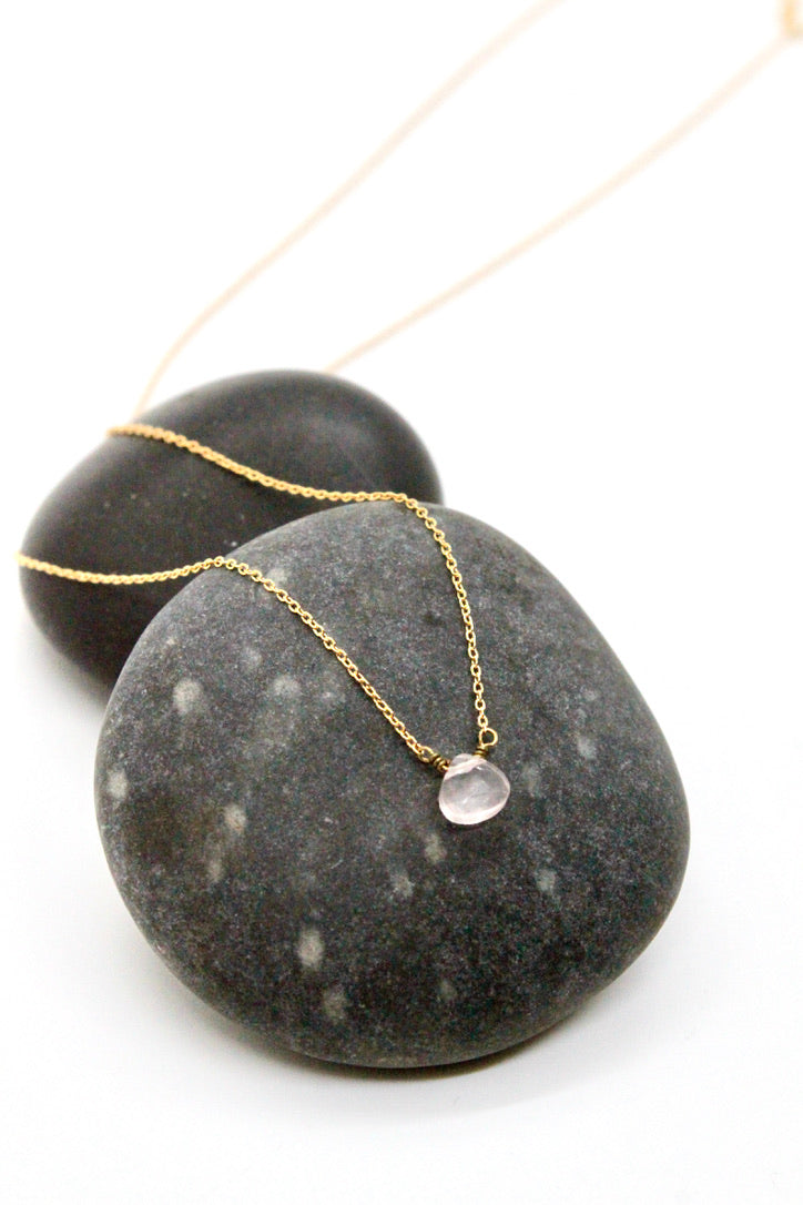 Mini Crystal Drop Luxury and Barely There Necklace -Mini Collection- N3-008