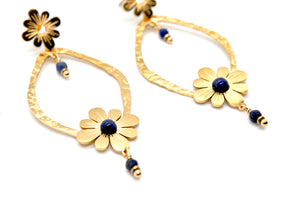Flower Dangle Earrings -French Flair Collection- E4-118