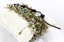 Load image into Gallery viewer, Hand Knotted Convertible Crochet Bracelet or Necklace, Crystals - WR5-050
