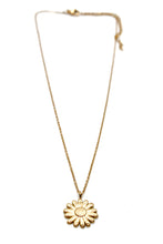 Load image into Gallery viewer, Simple 24K Gold Plate Daisy Flower Pendant Short Necklace -French Flair Collection- N2-2245
