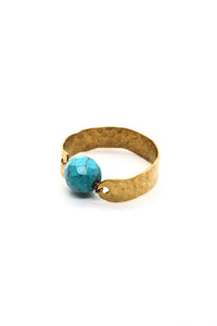 Turquoise Chunk Ring -French Flair Collection-