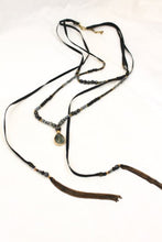 Load image into Gallery viewer, Multi Layer Stone and Leather Long Necklace -The Classics Collection- N2-898
