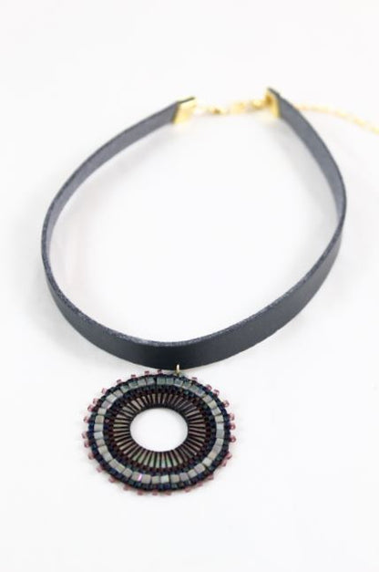 Seed Bead Hand Woven Chocker Necklace -The Classics Collection- N2-873