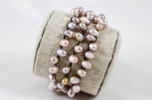 Load image into Gallery viewer, Hand Knotted Convertible Crochet Bracelet, Necklace, or Headband, Freshwater Pearls - WR-055
