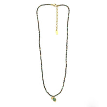 Load image into Gallery viewer, Short and Delicate Mini African Turquoise Necklace -French Flair Collection- N2-2188
