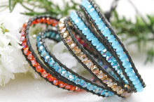 Load image into Gallery viewer, Creek - Crystal Mix Wrap Bracelet
