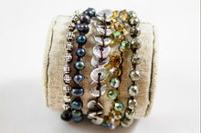Load image into Gallery viewer, Hand Knotted Convertible Crochet Bracelet or Necklace, Crystals and Stones Mix - WR-099
