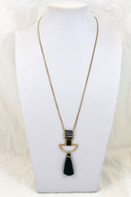 Load image into Gallery viewer, Green Tassel Beaded Charm Long Chain Necklace -The Classics Collection- N2-905
