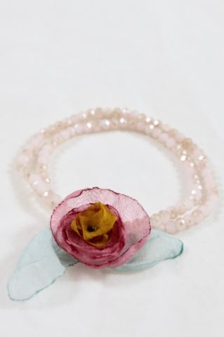 Pastel Double Crystal Flower Bracelet -The Classics Collection- B1-1015