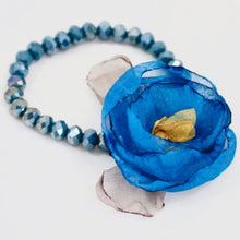 Load image into Gallery viewer, Blue Crystal Flower Bracelet -The Classics Collection-  B1-1010
