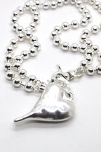 Load image into Gallery viewer, Large Silver Heart Necklace to Wear Short or Long -The Classics Collection-N2-2179
