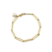Load image into Gallery viewer, Gold Link Bracelet with Pearl - French Flair Collection - B1-2000
