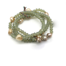 Load image into Gallery viewer, Crystal and Freshwater Pearl Stretch Stack Bracelet - French Flair Collection - B1-2012
