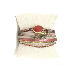 Multi Strand All in One Pink Bracelet -French Flair Collection- B1-2036