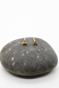 Gold Triangle Stud Earrings - E3-003