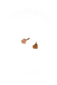 Heart Copper Stud Earrings -