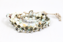 Load image into Gallery viewer, Hand Knotted Convertible Crochet Bracelet or Necklace, Crystals and Stones Mix - WR5-Crisp
