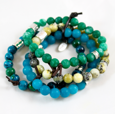 Chunky Stone Stack Bracelet - BL-M44