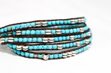 Load image into Gallery viewer, Tiffany - Turquoise Vegan Wrap Bracelet
