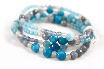 Blue Jean Stack Stretch Bracelet   -The Classics Collection- B1-898